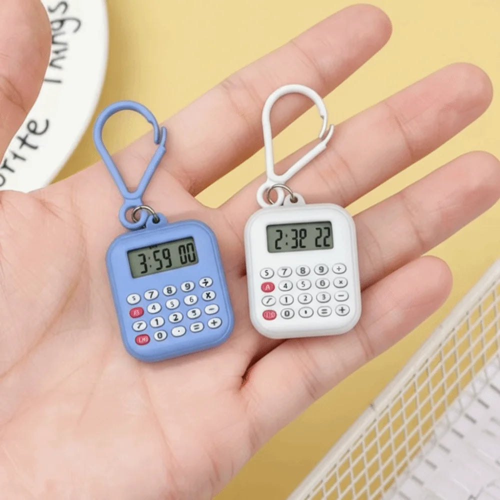 Mini Keychain Calculator – Portable 8-Digit Silent Button