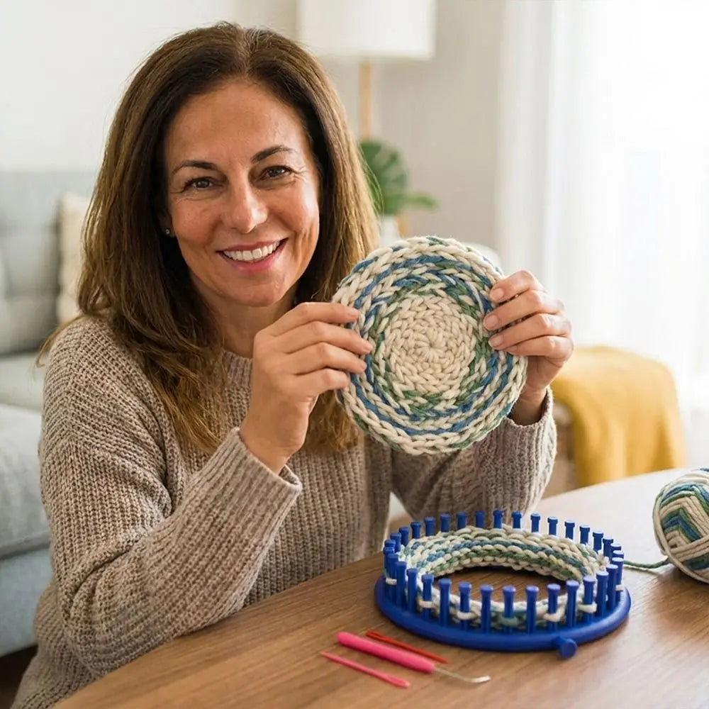 Round Knitting Loom Set – DIY Hats, Scarves & Shawls (4 Sizes)
