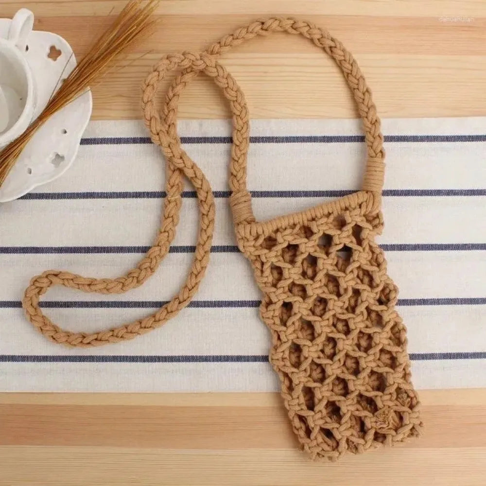 Woven Crochet Crossbody Phone Bag – Braided Shoulder Bag