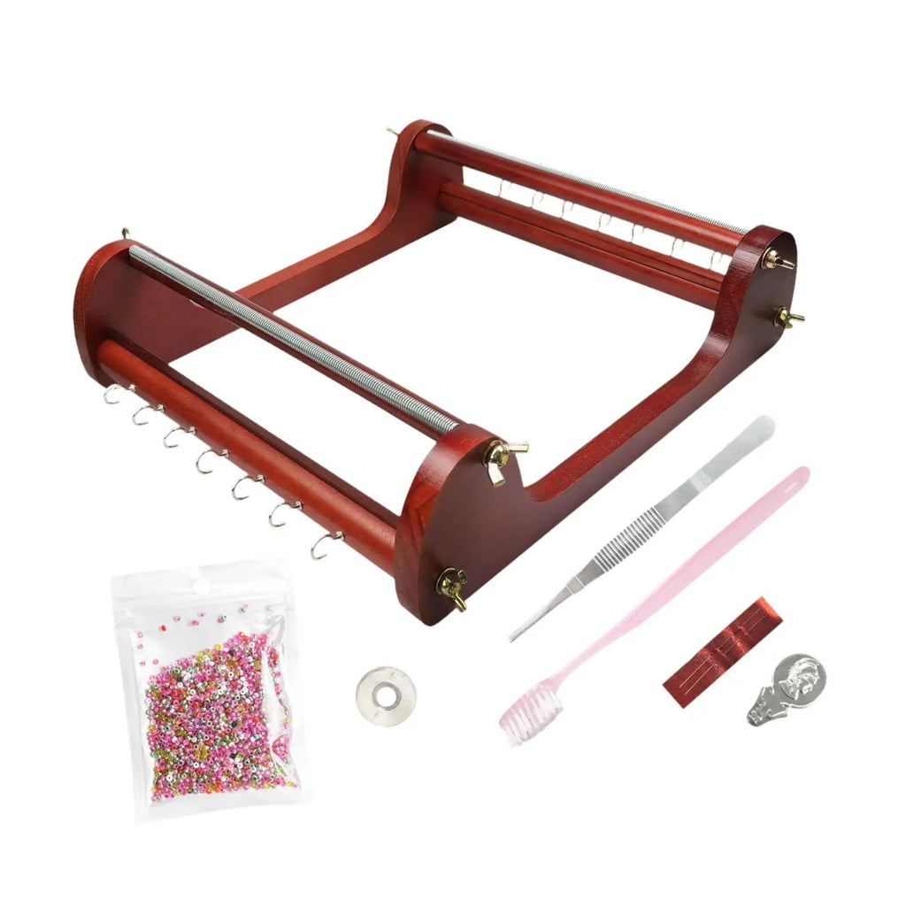 DIY Wooden Bead Loom Kit – Jewelry Weaving Set with Beads