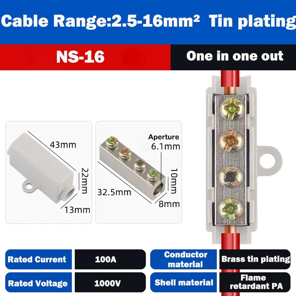 Brass Quick Wire Connector – High Power Splitter Terminal Block