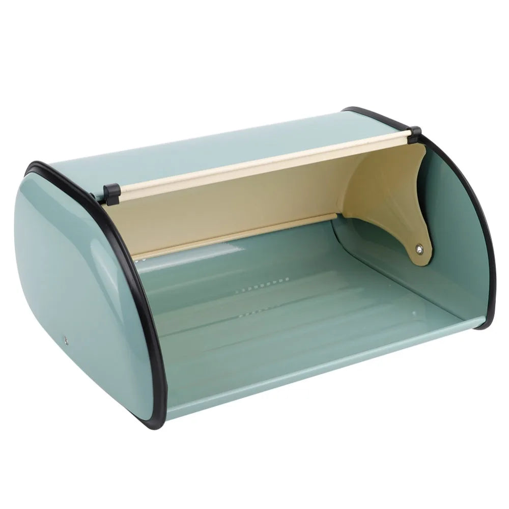 Large Metal Roll Top Bread Box – Red or Blue | 4.5L Kitchen