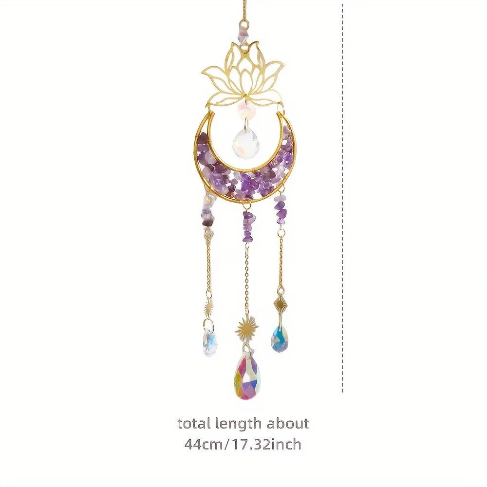 Hexagon Tree of Life Crystal Suncatcher | Rainbow Prism Decor
