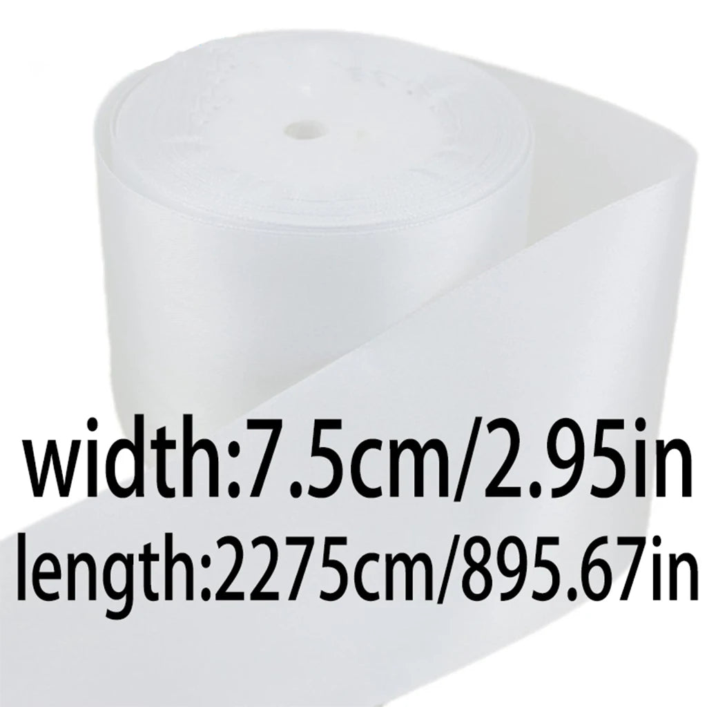 Red Satin Ribbon 3" Wide 25 Yards – Single Face Gift & Craft