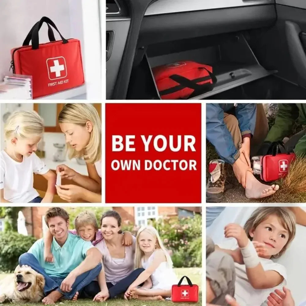 Portable First Aid Kit for Hiking, Camping & Emergencies