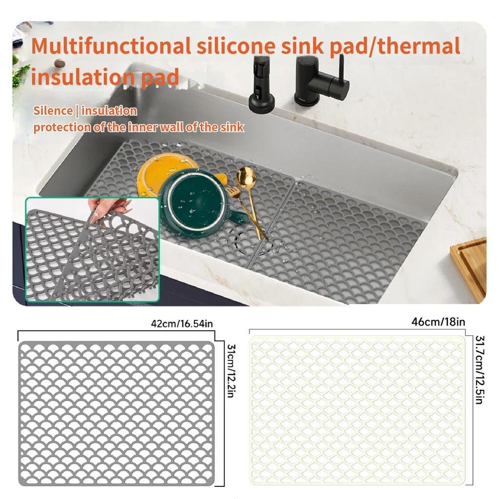 Silicone Sink Mat – Non-Slip Scratch-Protection Drain Pad