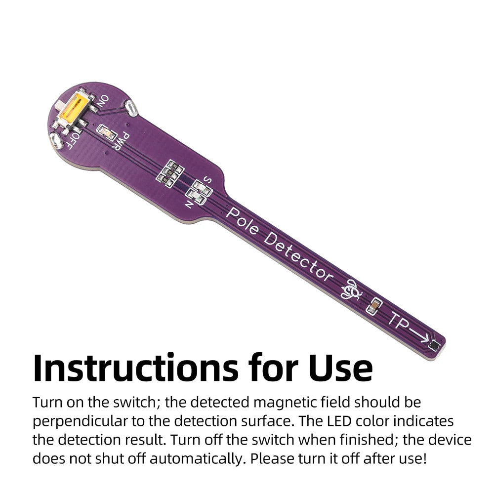 Handheld Magnetic Pole Detector – LED N/S Polarity Tester