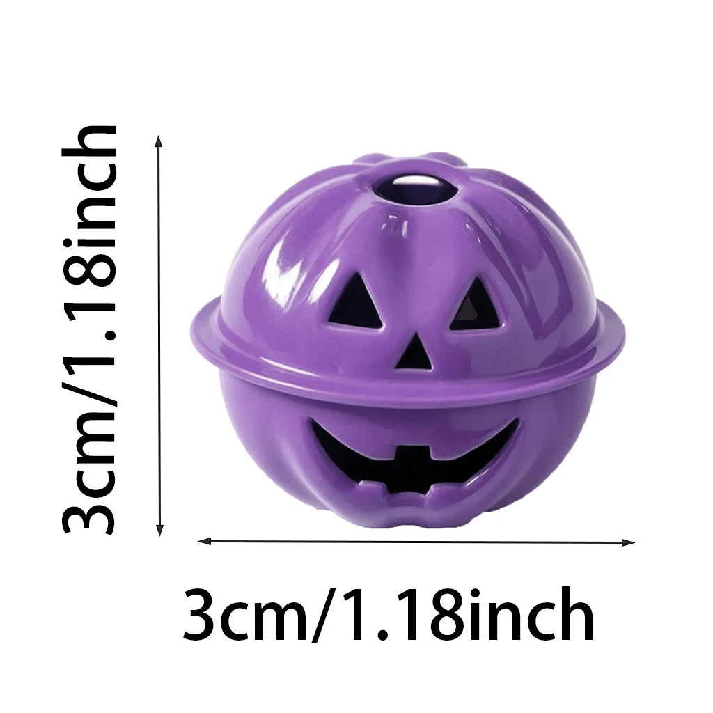 Halloween Copper Pumpkin Bells Pendants – 3cm, 4-Pack