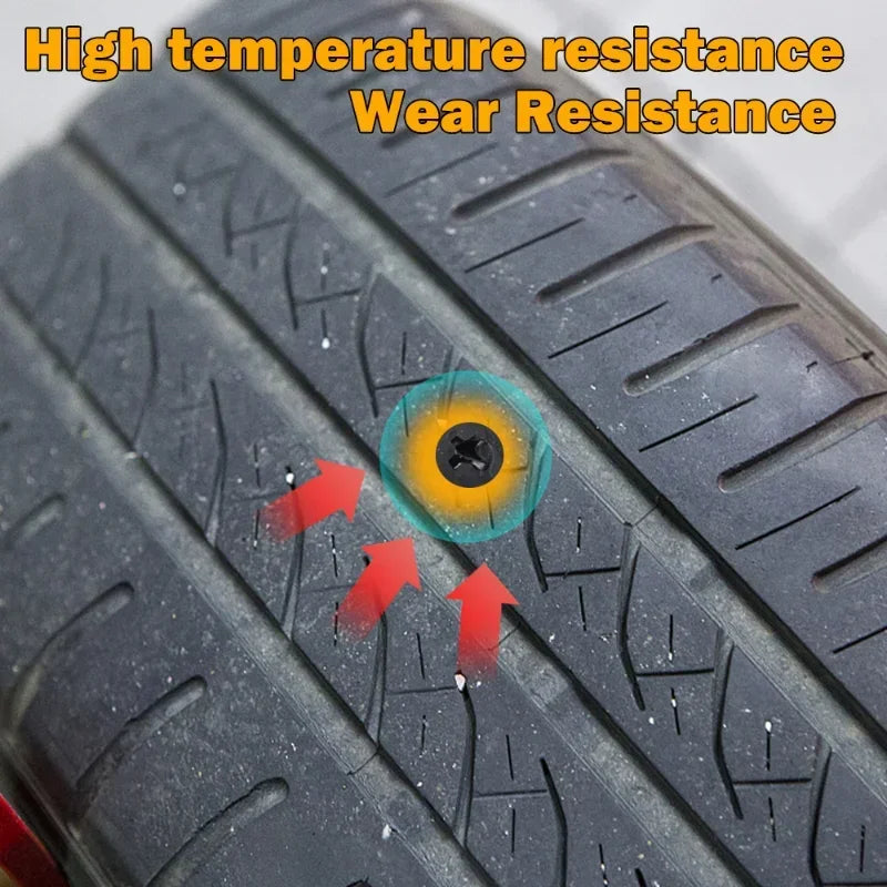 Vacuum Tire Repair Nail Kit 10/30Pcs – Glue-Free Rubber Plugs