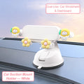 Cute Rabbit Tulip Car Phone Holder – Suction Cup Dashboard Mount