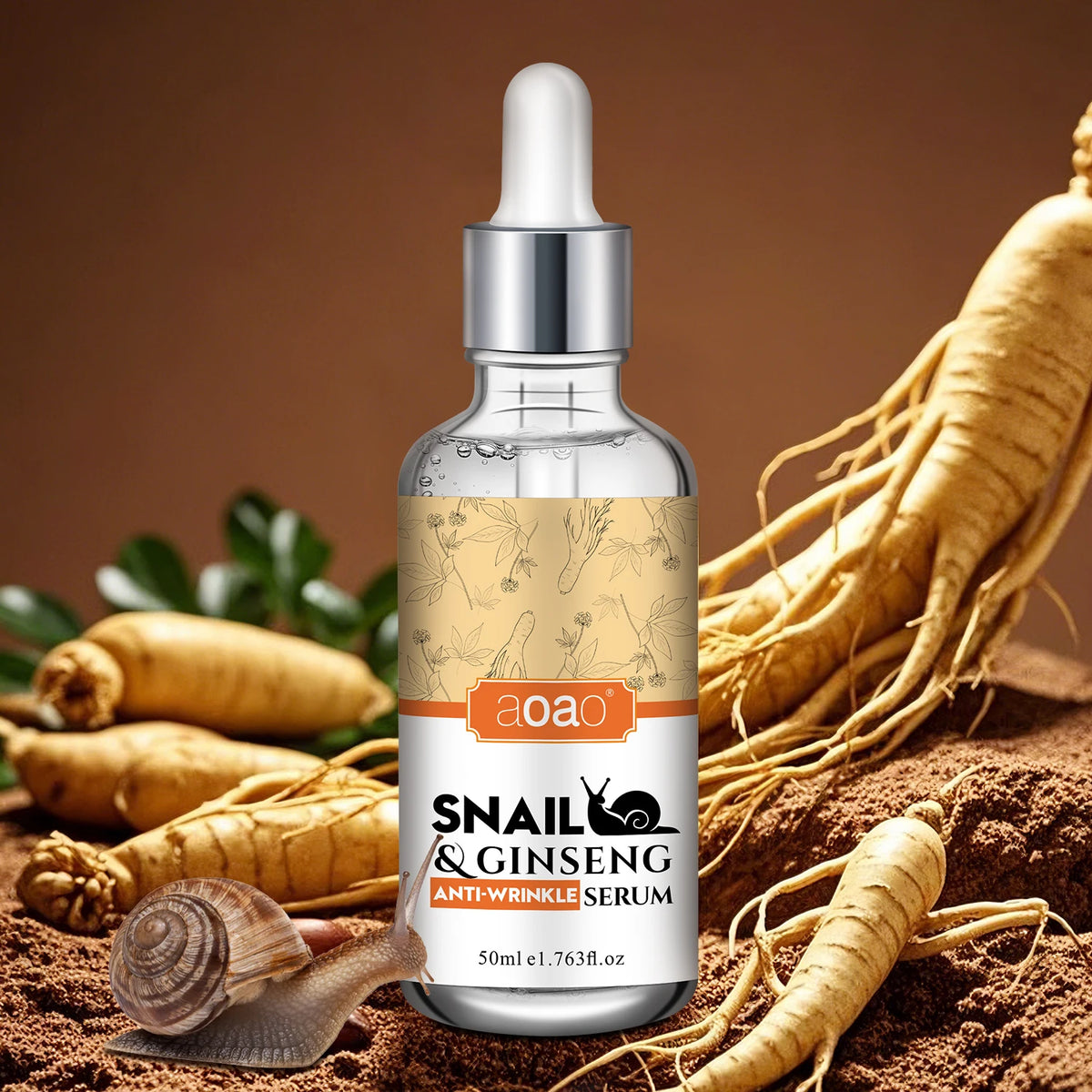 Snail Mucin Face Serum with Ginseng & Vitamin E | Moisturizing