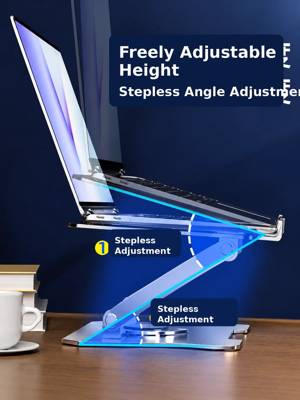 Foldable Laptop Stand 360° Rotating Adjustable Height | NIFTY