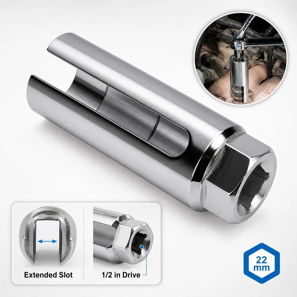 22mm Oxygen Sensor Socket Wrench – 1/2" Drive, 91mm Extended