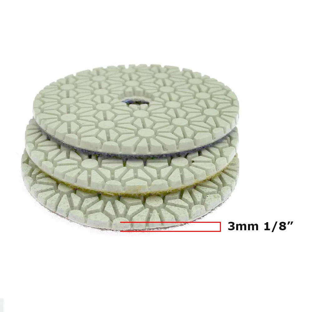 3-Step Diamond Polishing Pads 3" & 4" for Marble & Granite
