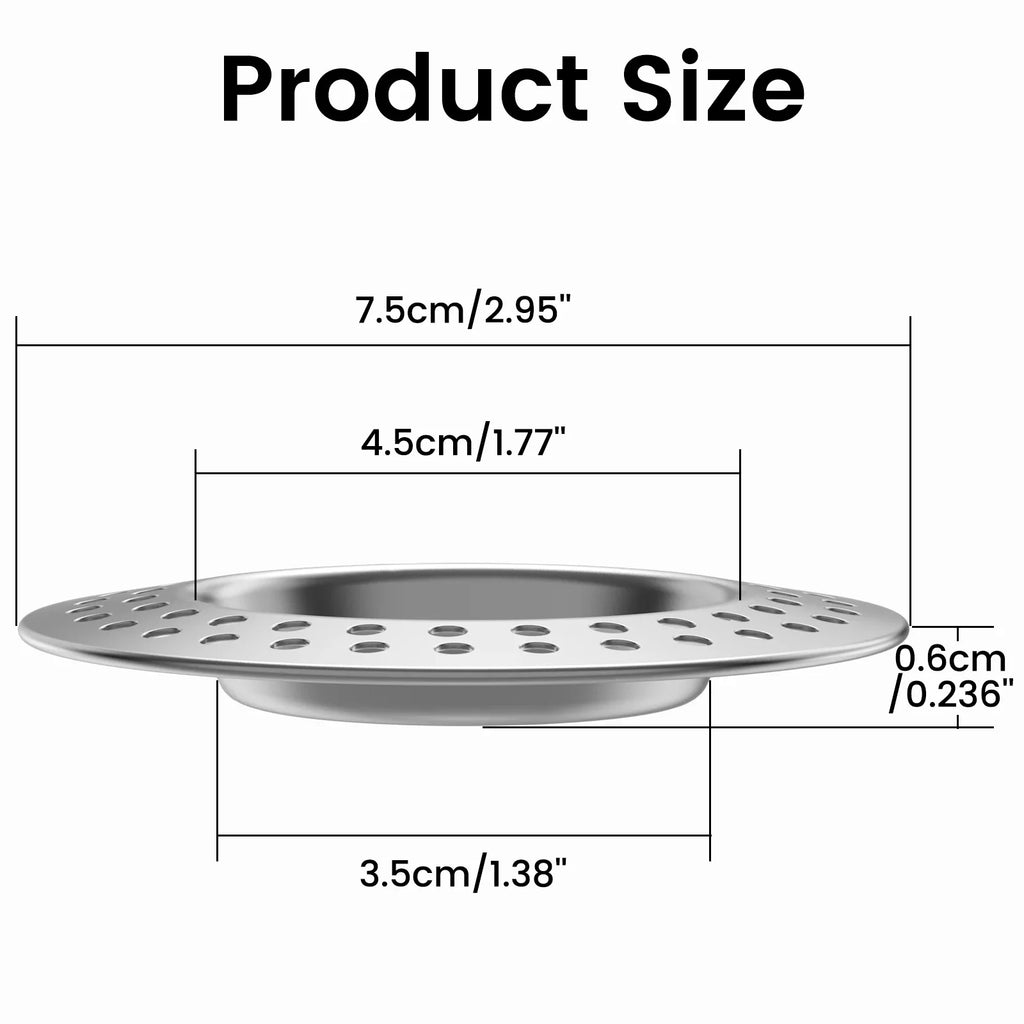 Stainless Steel Sink Strainer & Pop-Up Drain Filter Basket