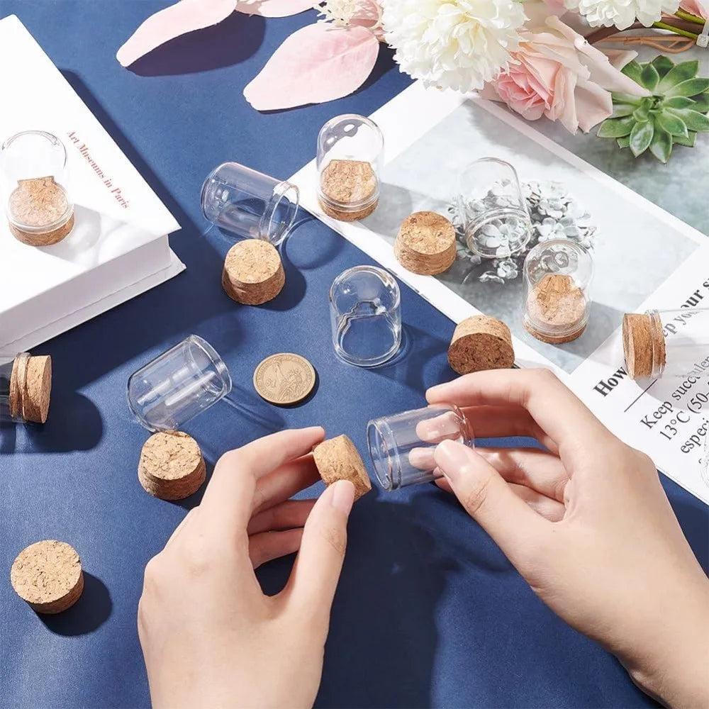 30-Pack 15ml Mini Glass Jars with Cork Stoppers | Craft & Party