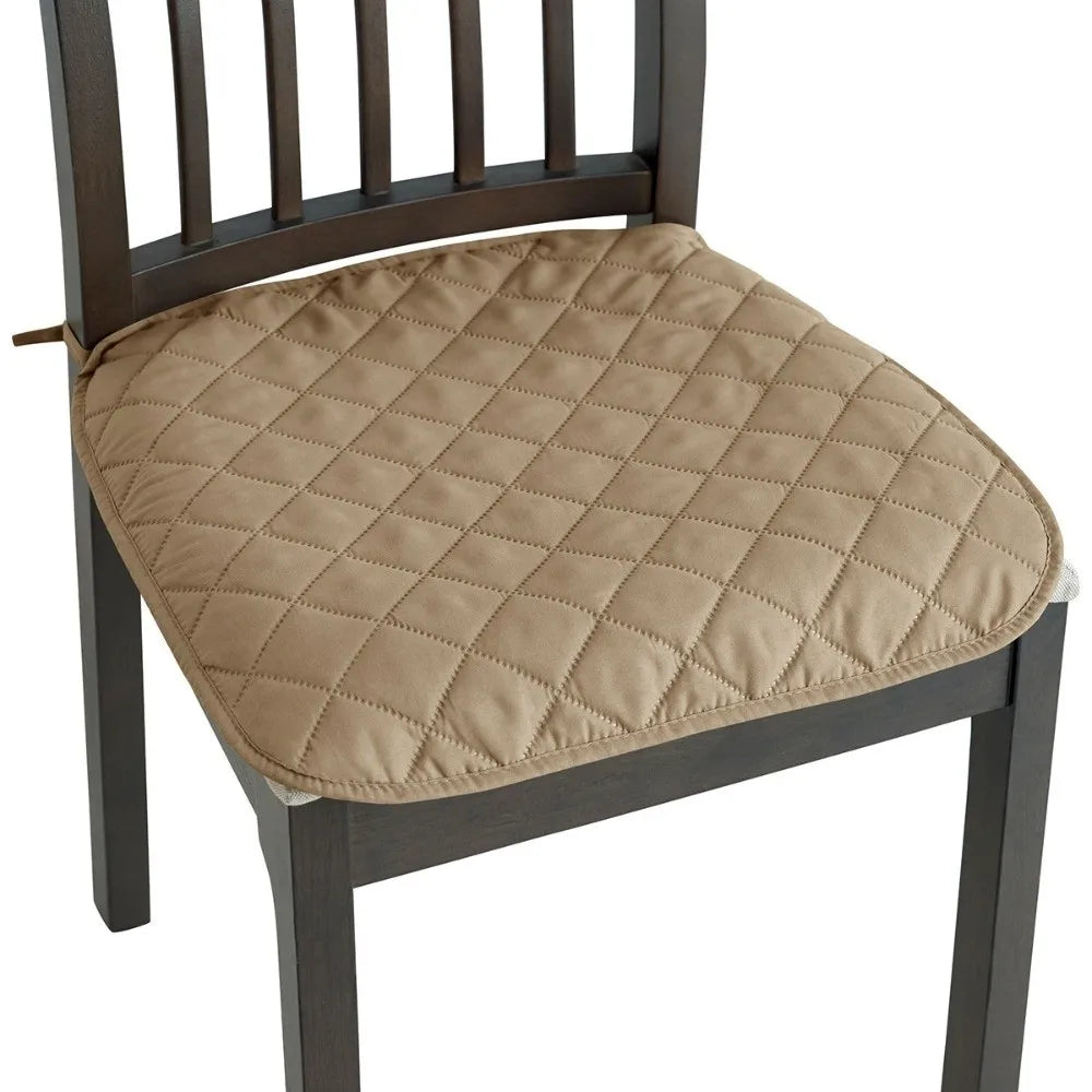 Diamond Quilted Tie-On Chair Seat Cushion 45x45cm