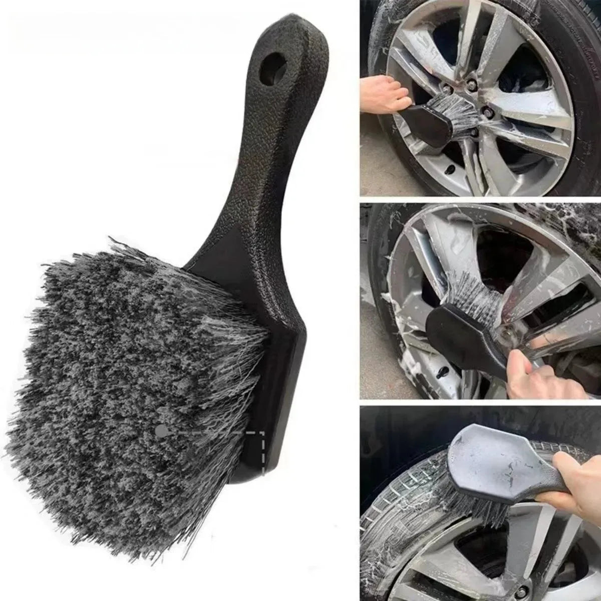 Short Handle Car Wheel & Tire Rim Detail Cleaning Brush