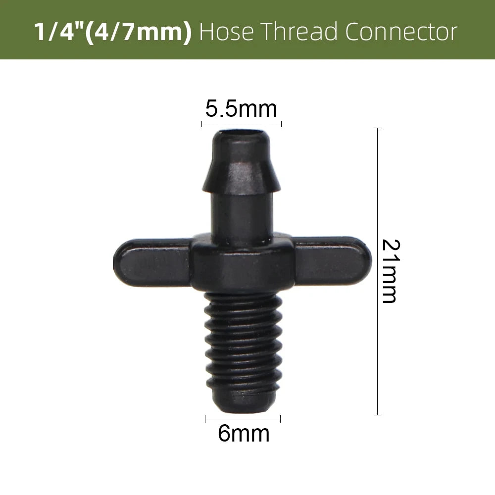 1/4" Drip Irrigation Barbed Fittings – Tees, Cross, Plug & Adaptors