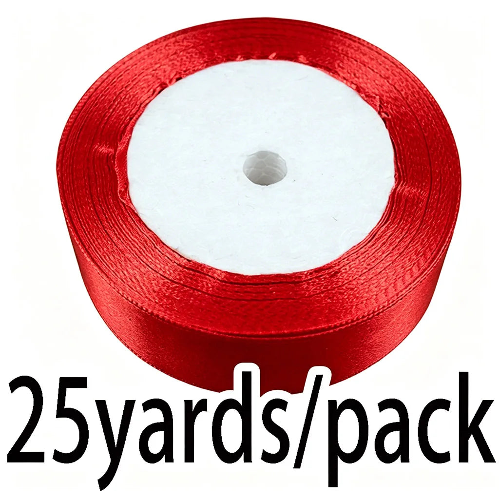 Red Satin Ribbon 25 Yards – Gift Wrap, Bows & Holiday Décor
