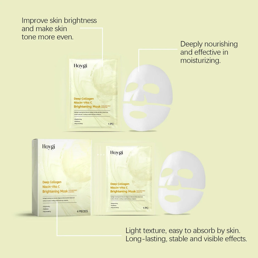 Hoygi Vitamin C Sheet Mask – Brightening & Hydrating 4-Pack