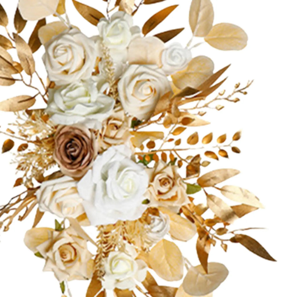 2-Piece Silk Flower Swag Wedding Arch Garland & Floral Backdrop