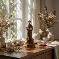 Saint Francis Statue with Animals – Hand-Painted Resin Figurine