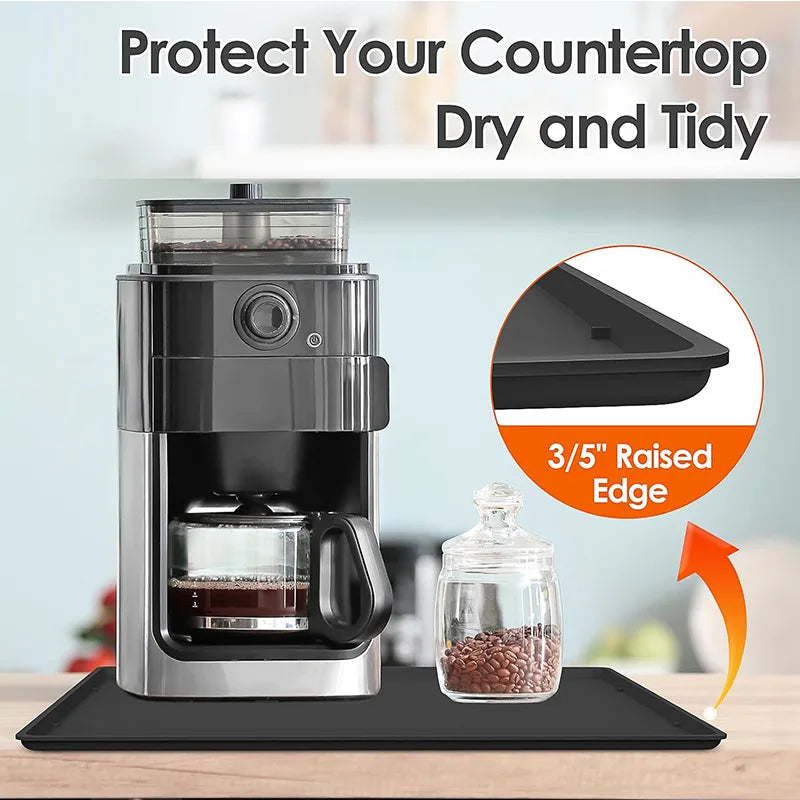 Silicone Coffee Mat – Anti-Slip Heat-Insulating Lip-Shaped Tray