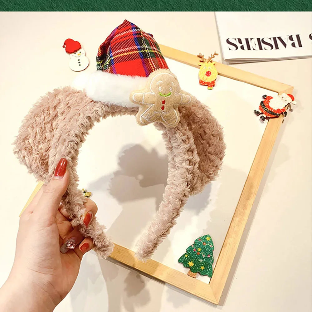 Christmas Plush Headband – Cartoon Festive Hair Accessory