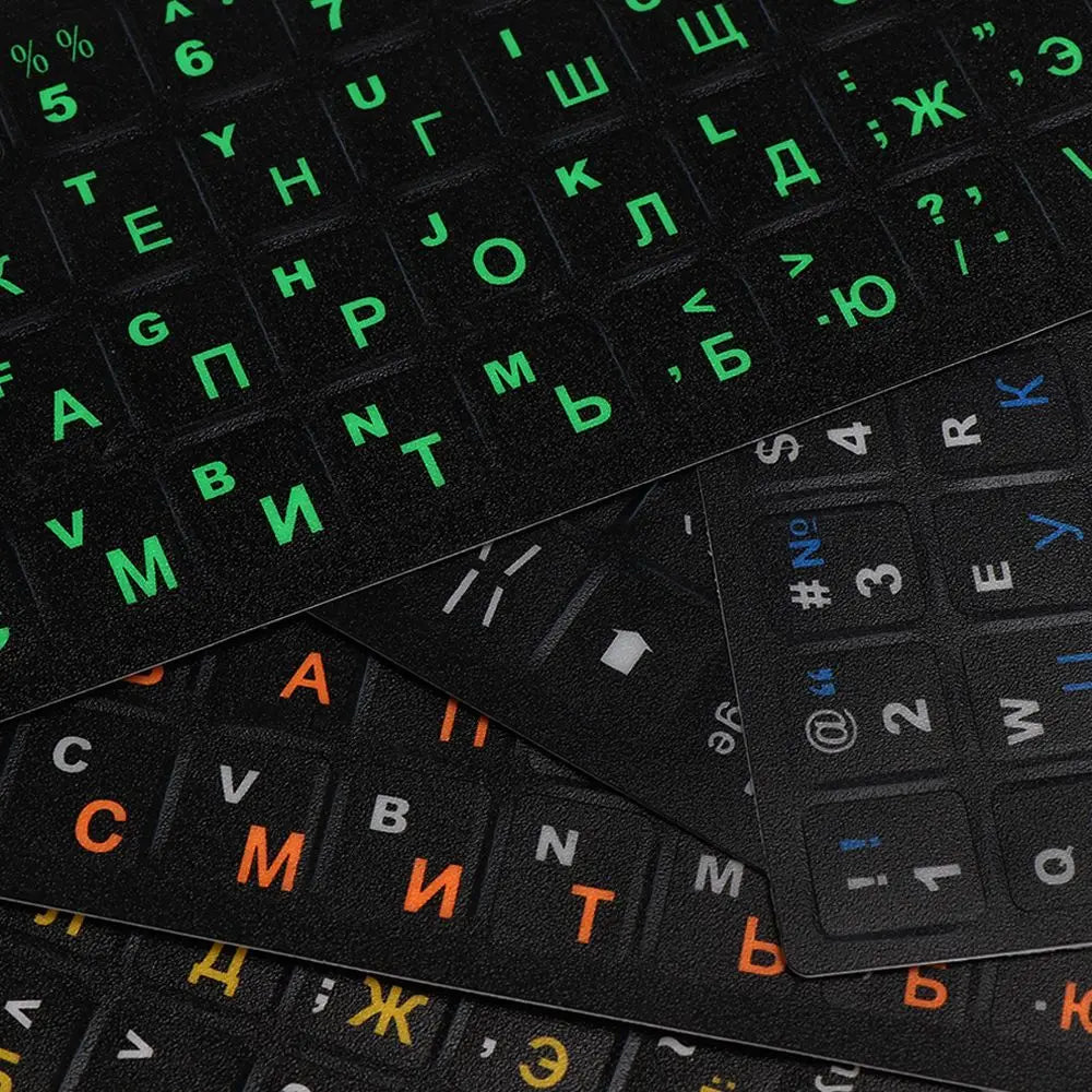 Russian Keyboard Stickers – Waterproof Frosted PVC Layout
