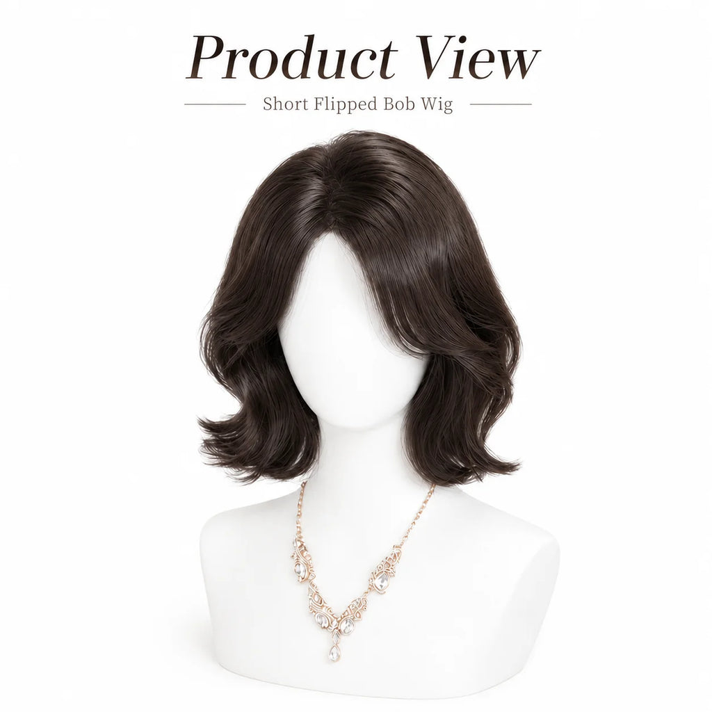 French Style Short Curly Synthetic Wig – Fluffy Face-Shaping