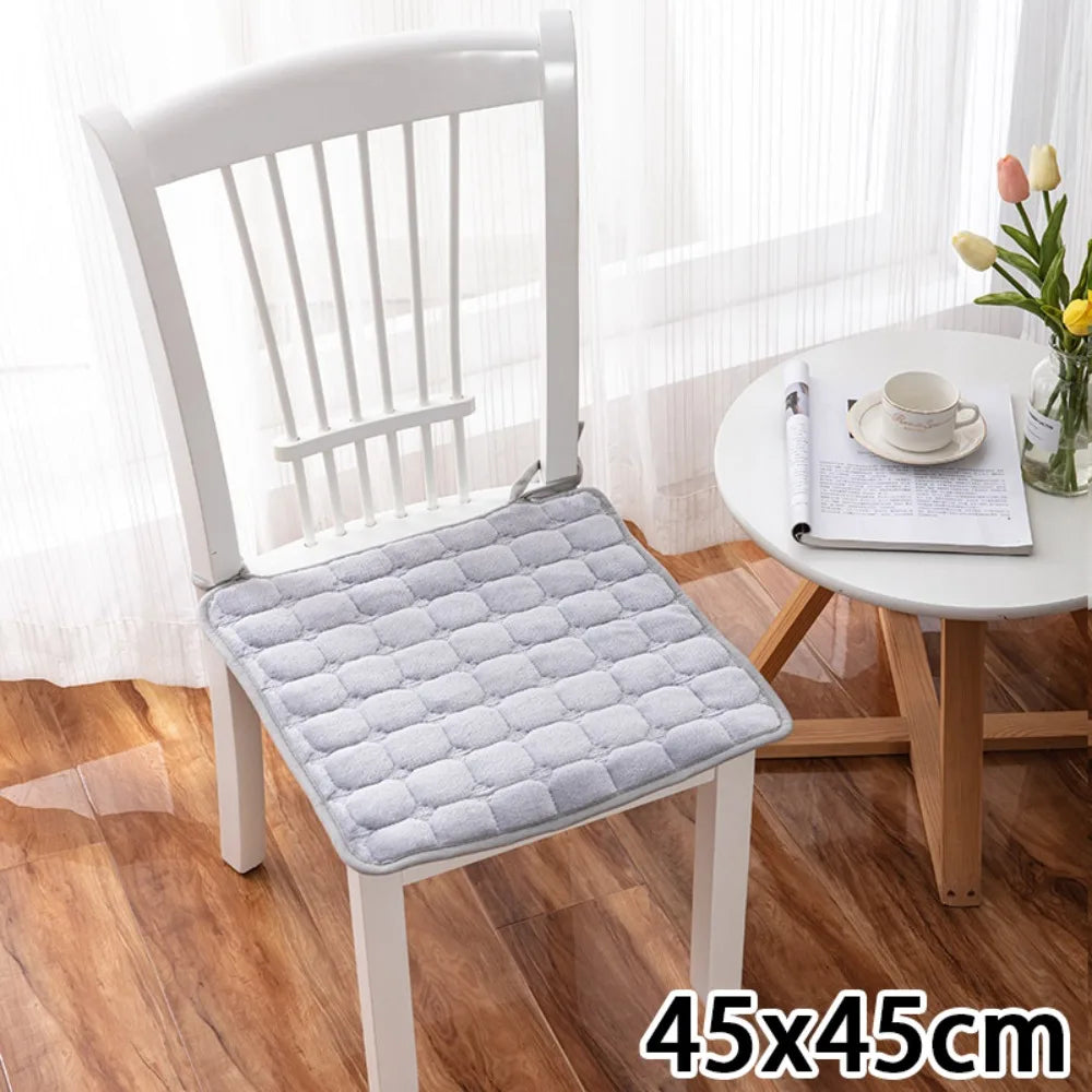 Soft Flannel Seat Cushion 45x45cm | Square Chair Pad