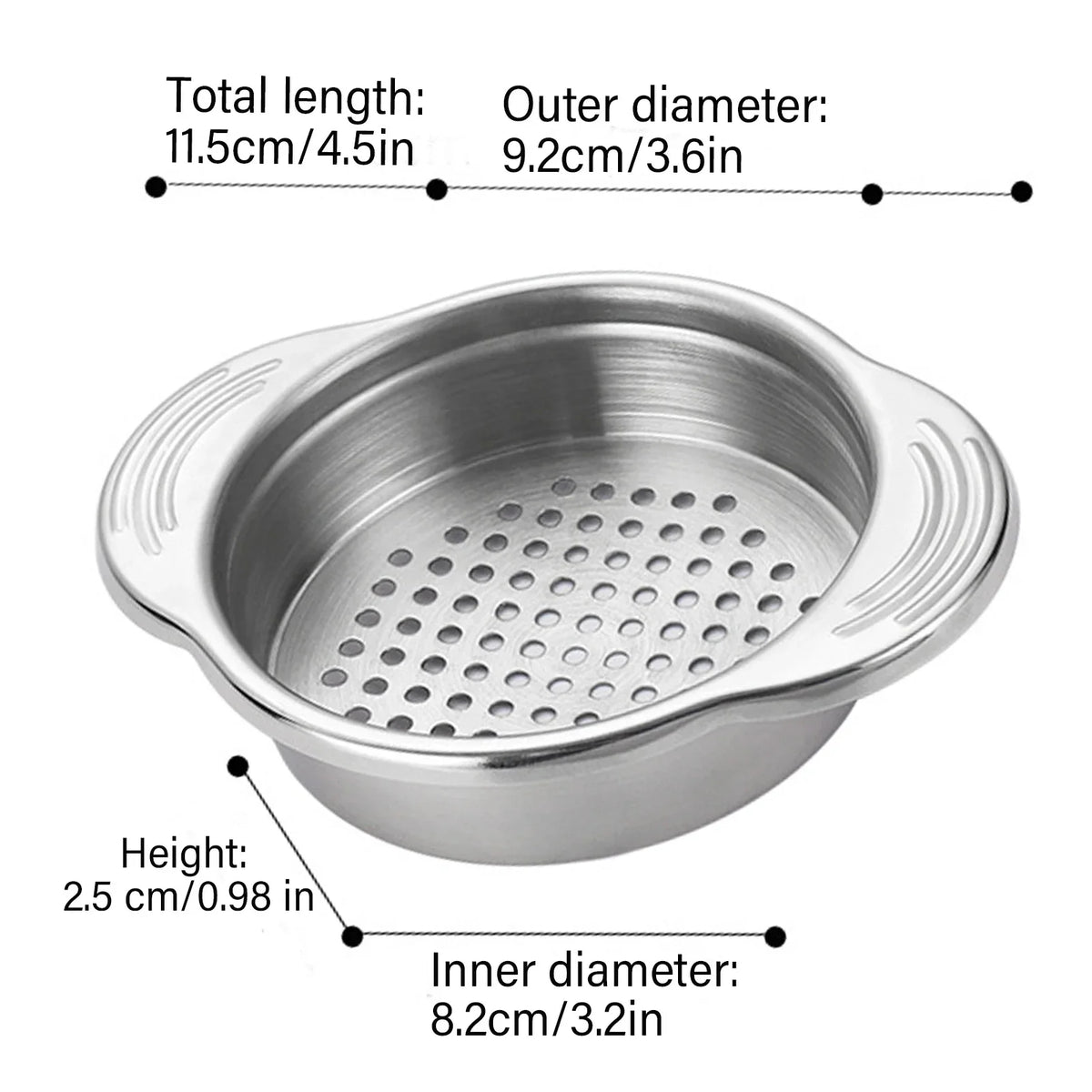 Universal Stainless Steel Can Strainer & Colander – 304 Steel
