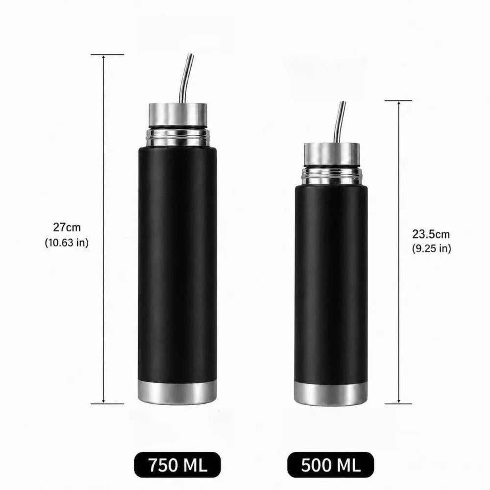 Yerba Mate Thermal Bottle 500ml/750ml – Vacuum Insulated Steel