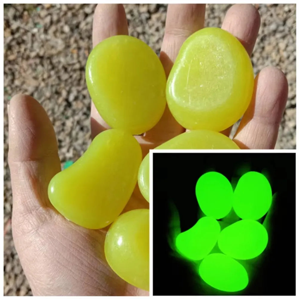 10-Pack Glow in the Dark Pebbles – Garden, Aquarium & DIY Décor