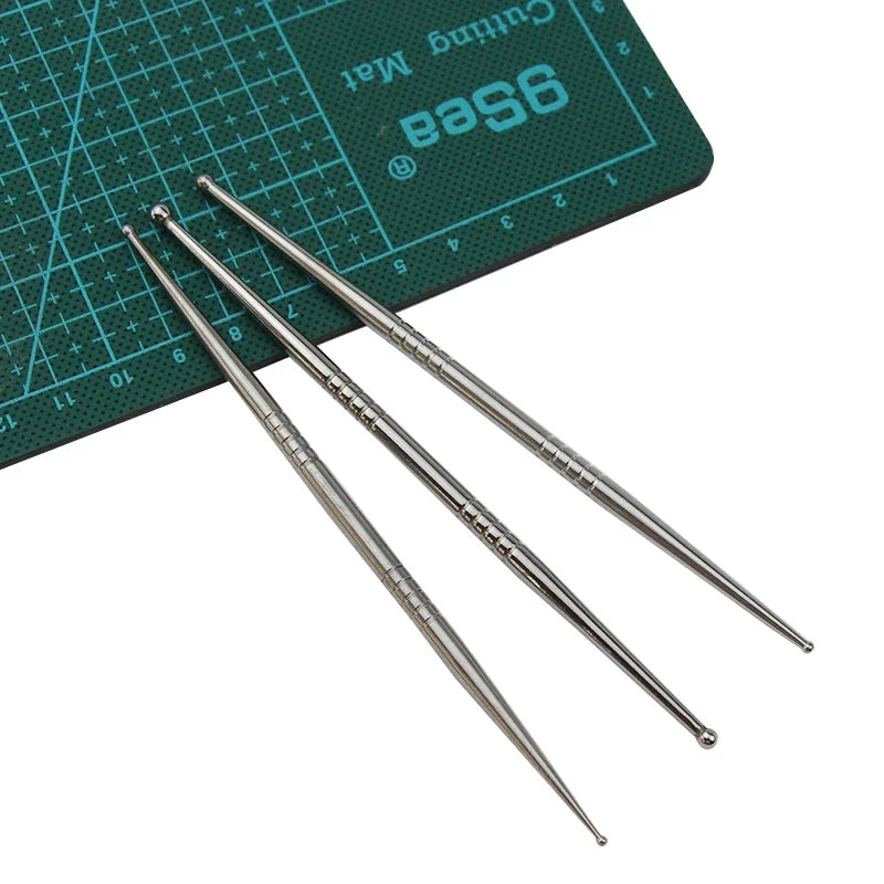3-Piece Stainless Steel Pottery Clay Sculpting Tool Set