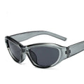 Y2K Oval Sports Punk Sunglasses UV400 – Colorful Mirror Lens