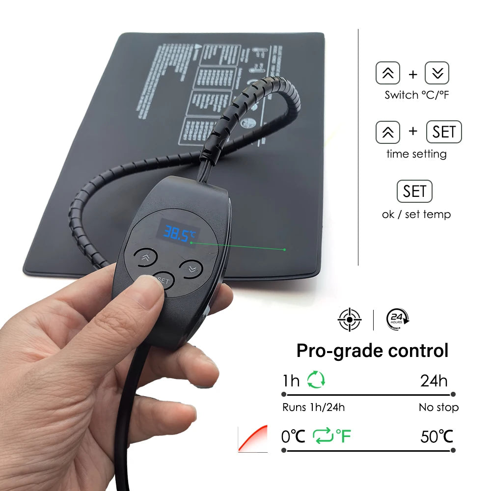 Reptile & Plant Heating Mat with Digital Thermostat Controller