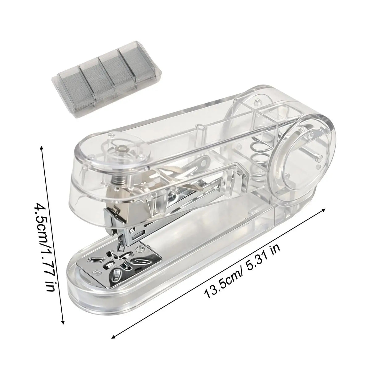 Transparent Rotatable Mini Stapler | 25-Sheet Notebook Binder