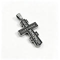 Gold Plated Russian Orthodox Cross Pendant Necklace