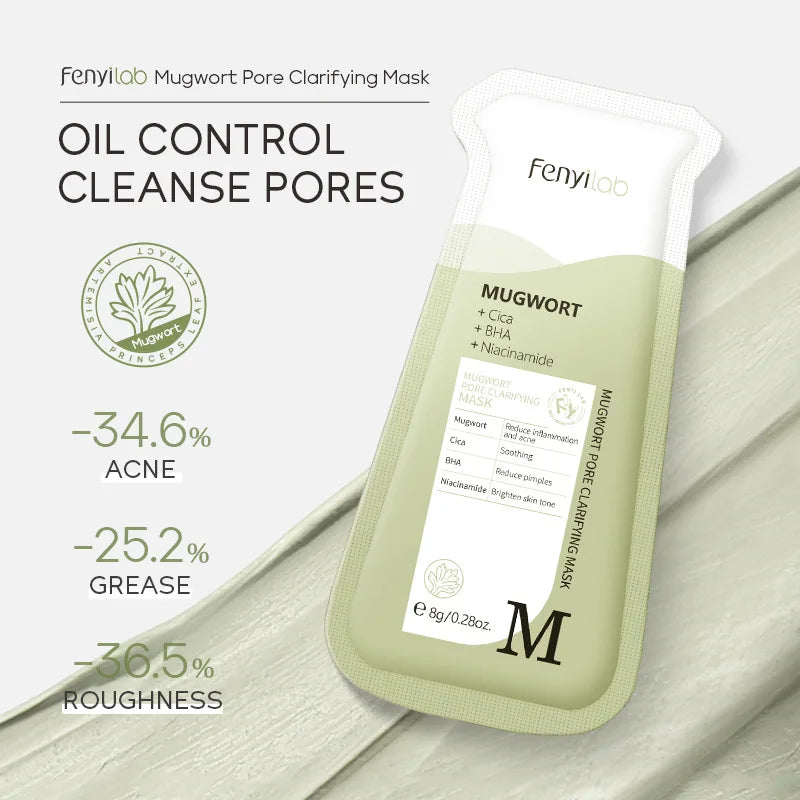 LAIKOU Mugwort Pore Clarifying Mud Mask 5-Pack | Oil Control