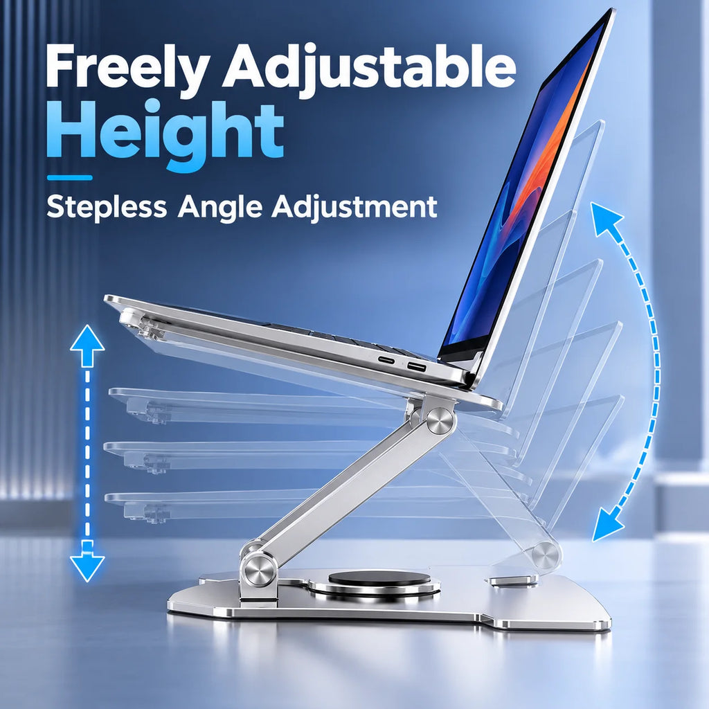 Foldable Laptop Stand 360° Rotating Adjustable Height | NIFTY
