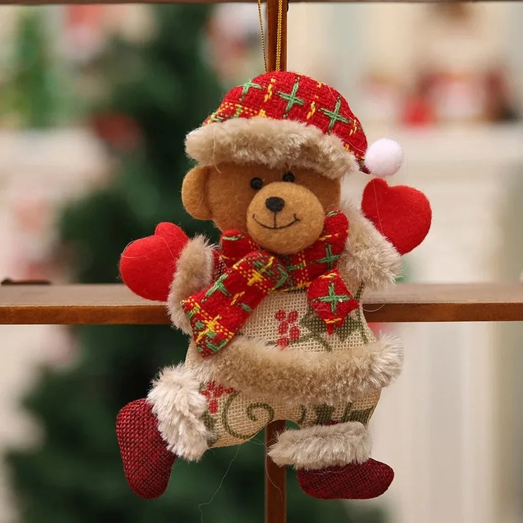 Teddy Bear Christmas Tree Pendant 13x18cm | Holiday Décor