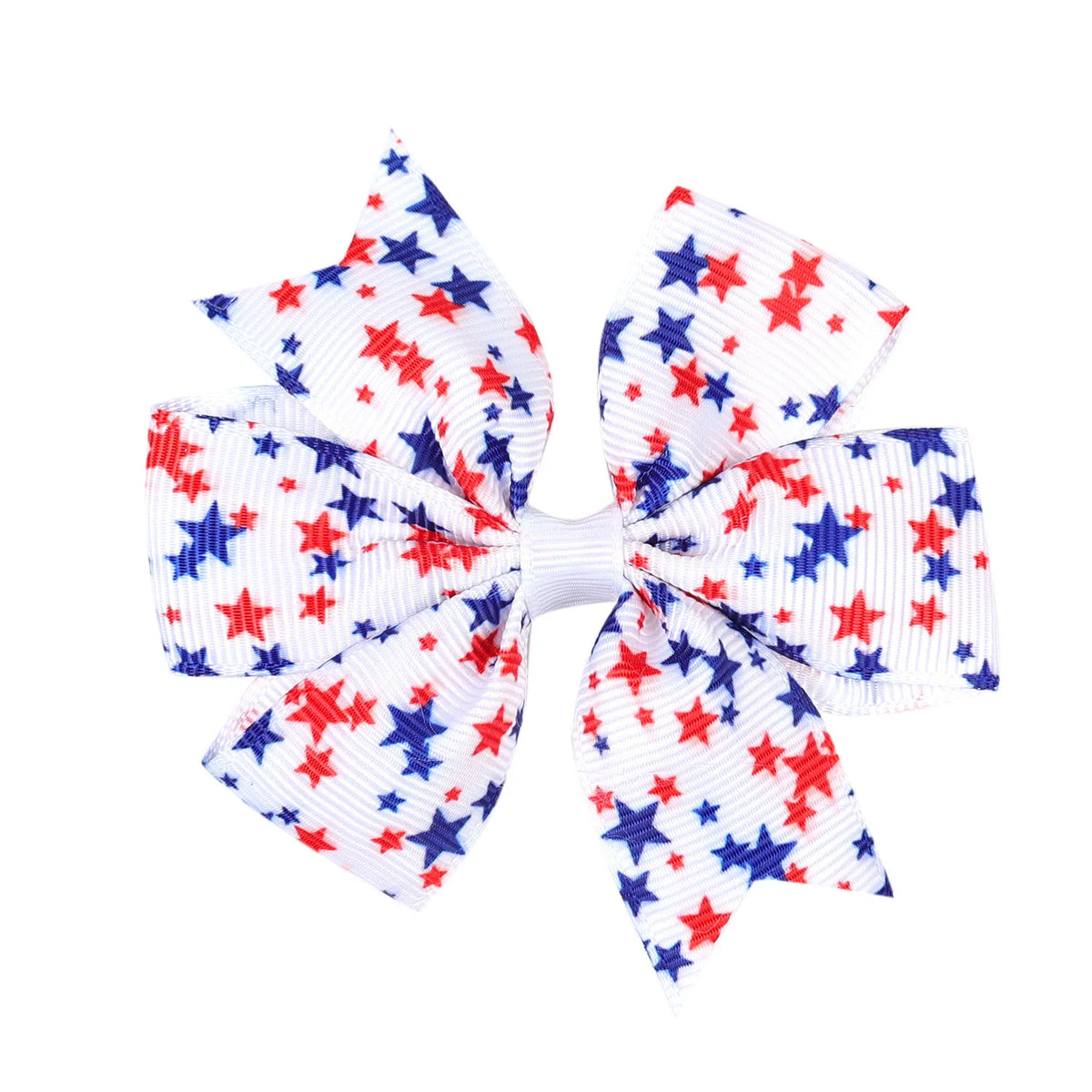 2-Pack 4th of July Hair Bows – Patriotic Star Clips for Girls
