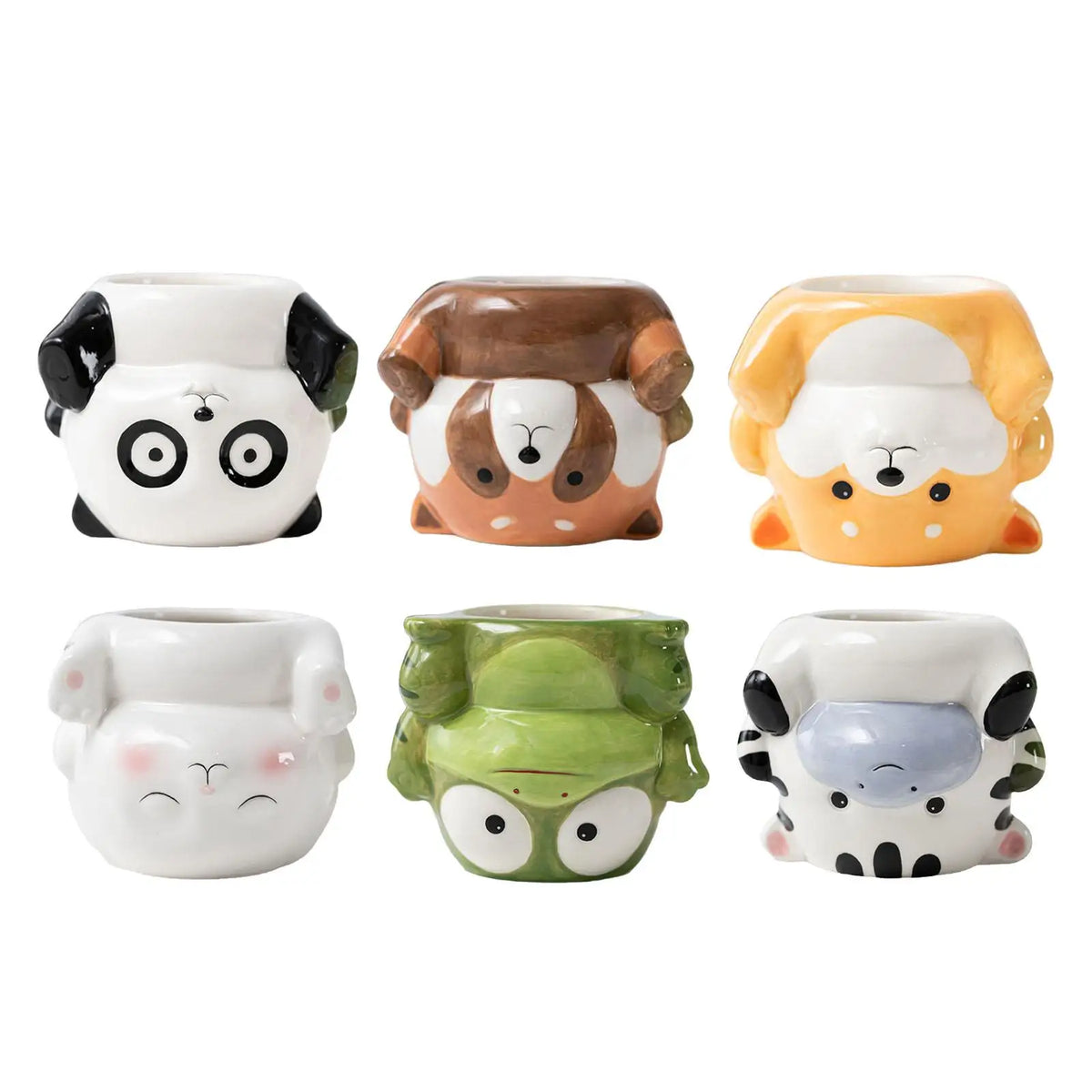 Cute Animal Ceramic Planter Pot – Indoor & Outdoor Flower Vase