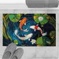 Washable Non-Slip Koi Fish Lotus Rug – Boho Mosaic Floor Mat