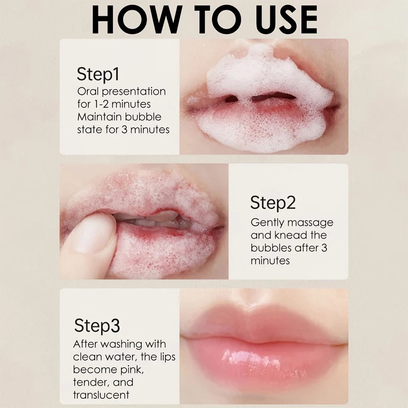 ROZINO 3D Bubble Lip Mask – Plumping, Cleansing & Brightening