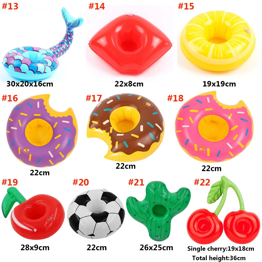 Inflatable Pool Float Drink Holder – PVC Cup Coaster Float