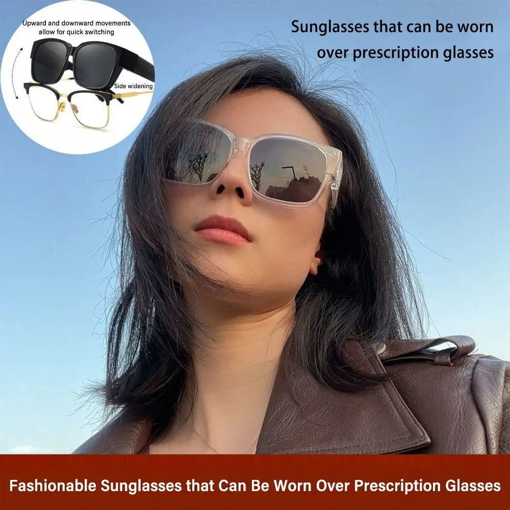 Wrap Around Fit-Over Sunglasses | Square Shades Over Glasses