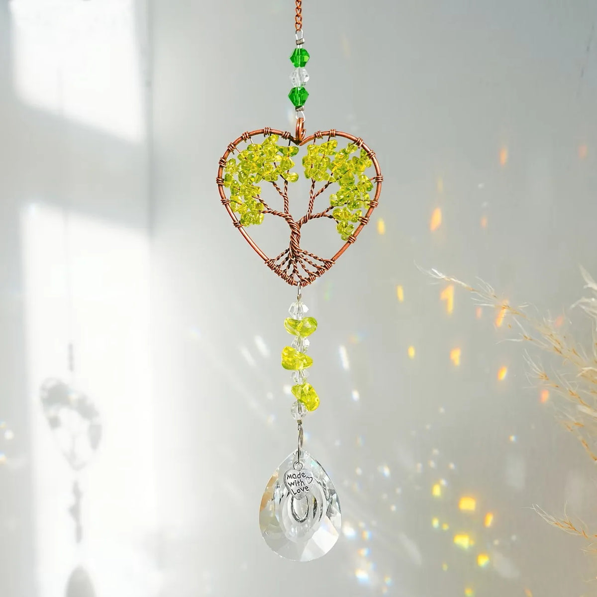 Crystal Suncatcher Rainbow Maker – Tree of Life Prism Ornament